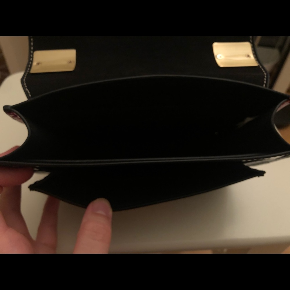 Zara Mini Crossbody Bag Black with Red Accent - Picture 9 of 10